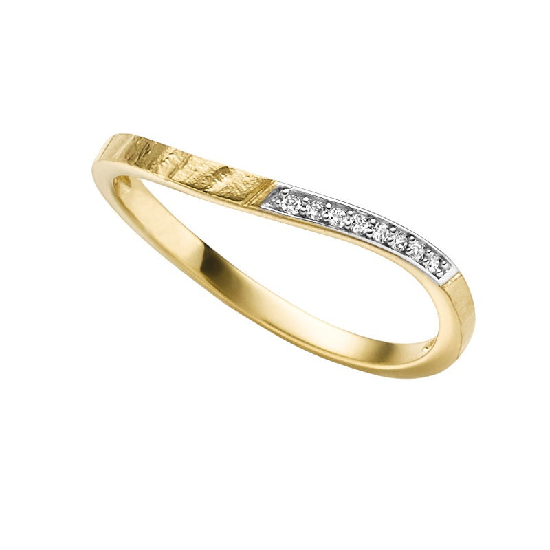 Ring aus rhodiniertem Gold mit Zirkonia | 1001 Schmuckideen
