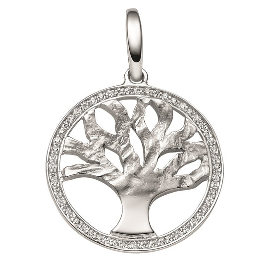 Anhänger aus rhodiniertem Silber mit Zirkonia | 1001 Schmuckideen