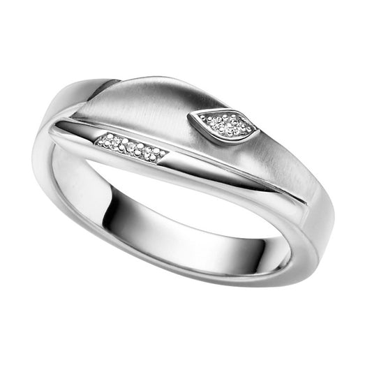 Ring aus rhodiniertem Silber mit Zirkonia | 1001 Schmuckideen