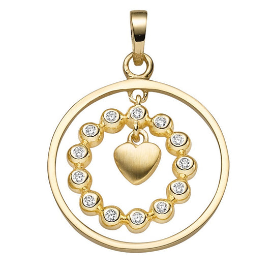 Anhänger aus Gold mit Zirkonia | 1001 Schmuckideen