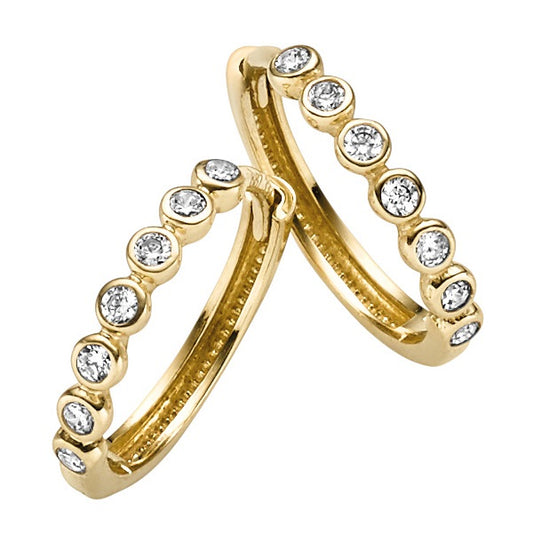 Creolen aus Gold mit Zirkonia | 1001 Schmuckideen