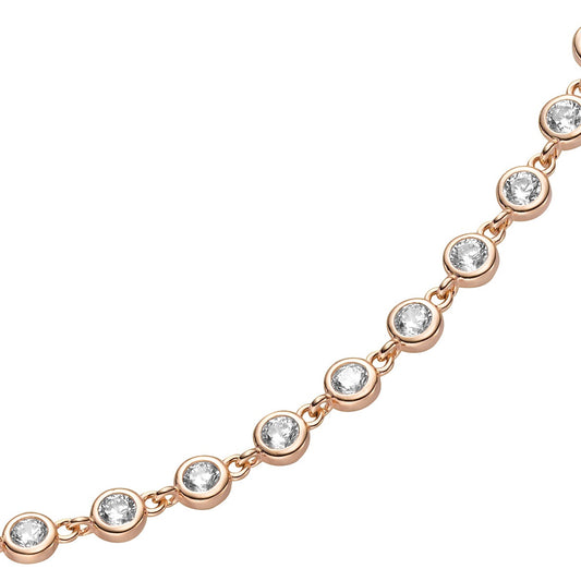 Armband aus Silber rose vergoldet mit Zirkonia | 1001 Schmuckideen